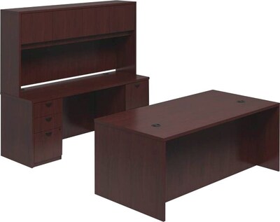basyx by HON BL Laminate Bundle Solutions Office Suite, Mahogany, 72 x 96