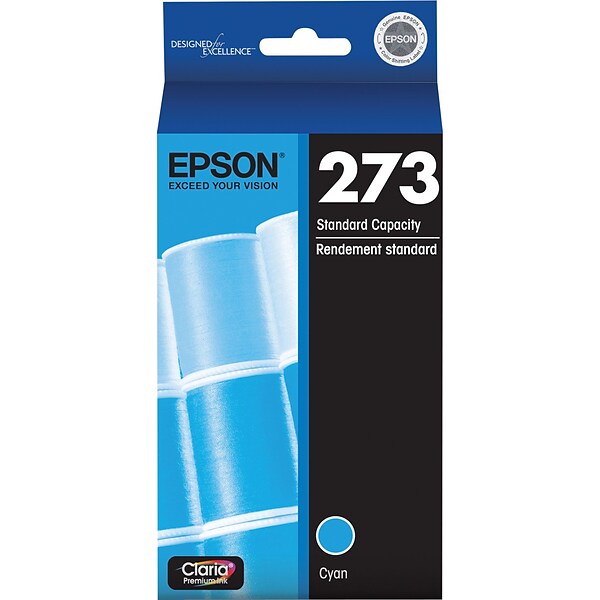 Epson T273 Cyan Standard Yield Ink Cartridge (T273220-S)