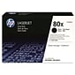 HP 80X Black High Yield Toner Cartridge, 2/Pack  (CF280XD)