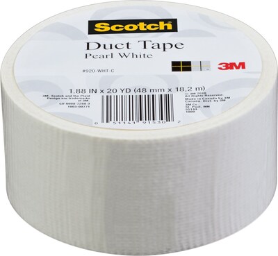 Scotch® Duct Tape, 1.88 x 20 yds., White (920-BLK-C)