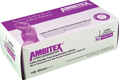 Ambitex Powder Free Cream Latex Gloves, XL, 1,000/Carton (LXL200)