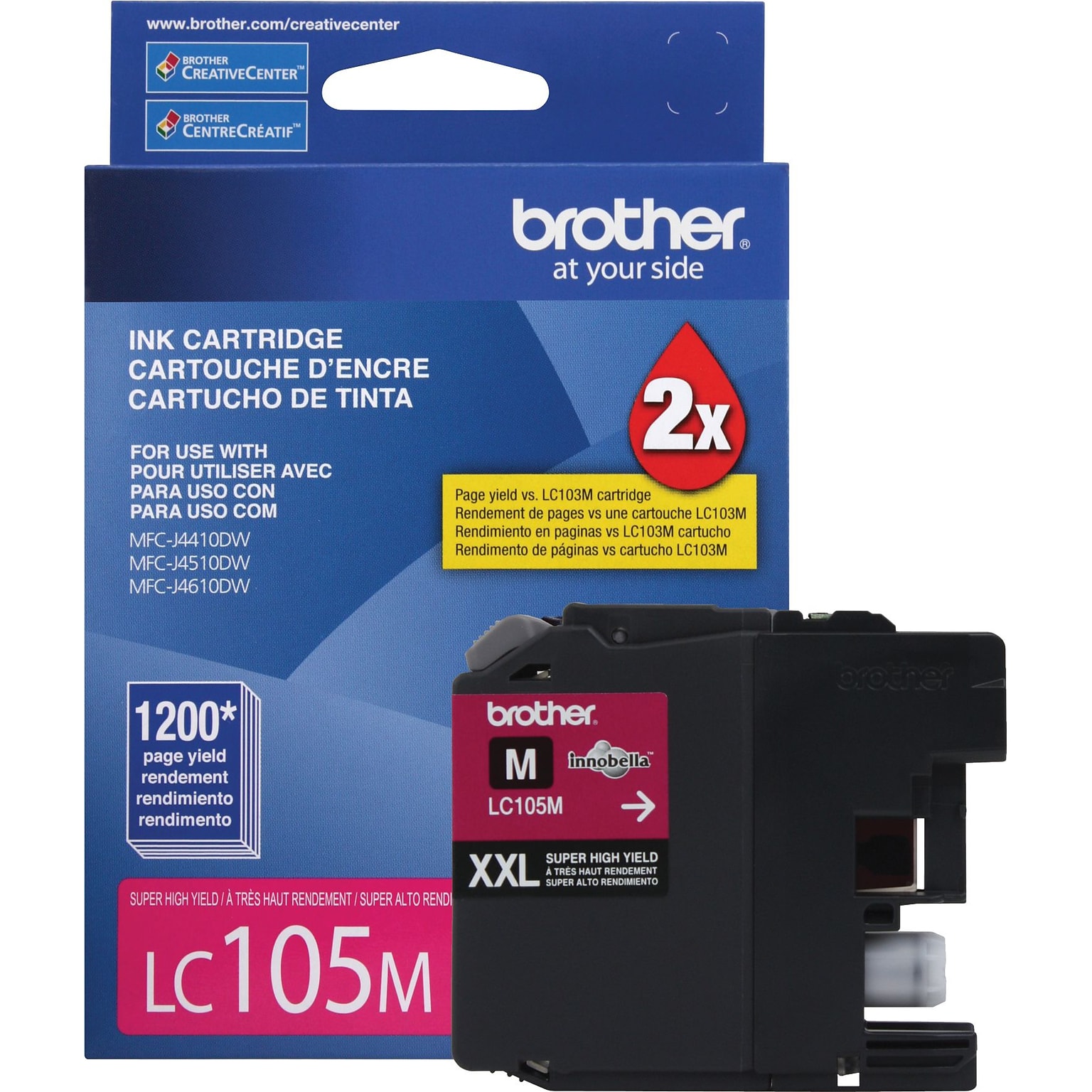 Brother LC105M Magenta Extra High Yield Ink   Cartridge