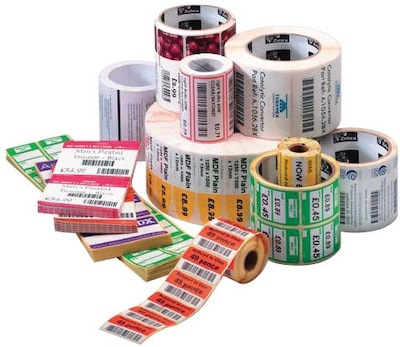 Zebra® Label Paper; 4 x 1.5, 6 Rolls