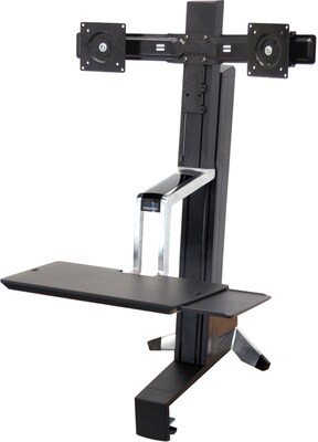 Ergotron WorkFit-S Sit-Stand Work Station, Aluminum (3341200)