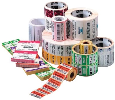 Zebra Technologies Z-Select 4000T Thermal Transfer Labels, 3H x 4W, White, 930 Labels/Roll, 12 Rol