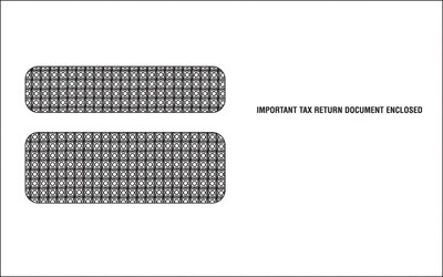 TOPS 2020 Pressure Seal Double Window Tax Form Envelopes, White, 200/Pack (7510ES-S)