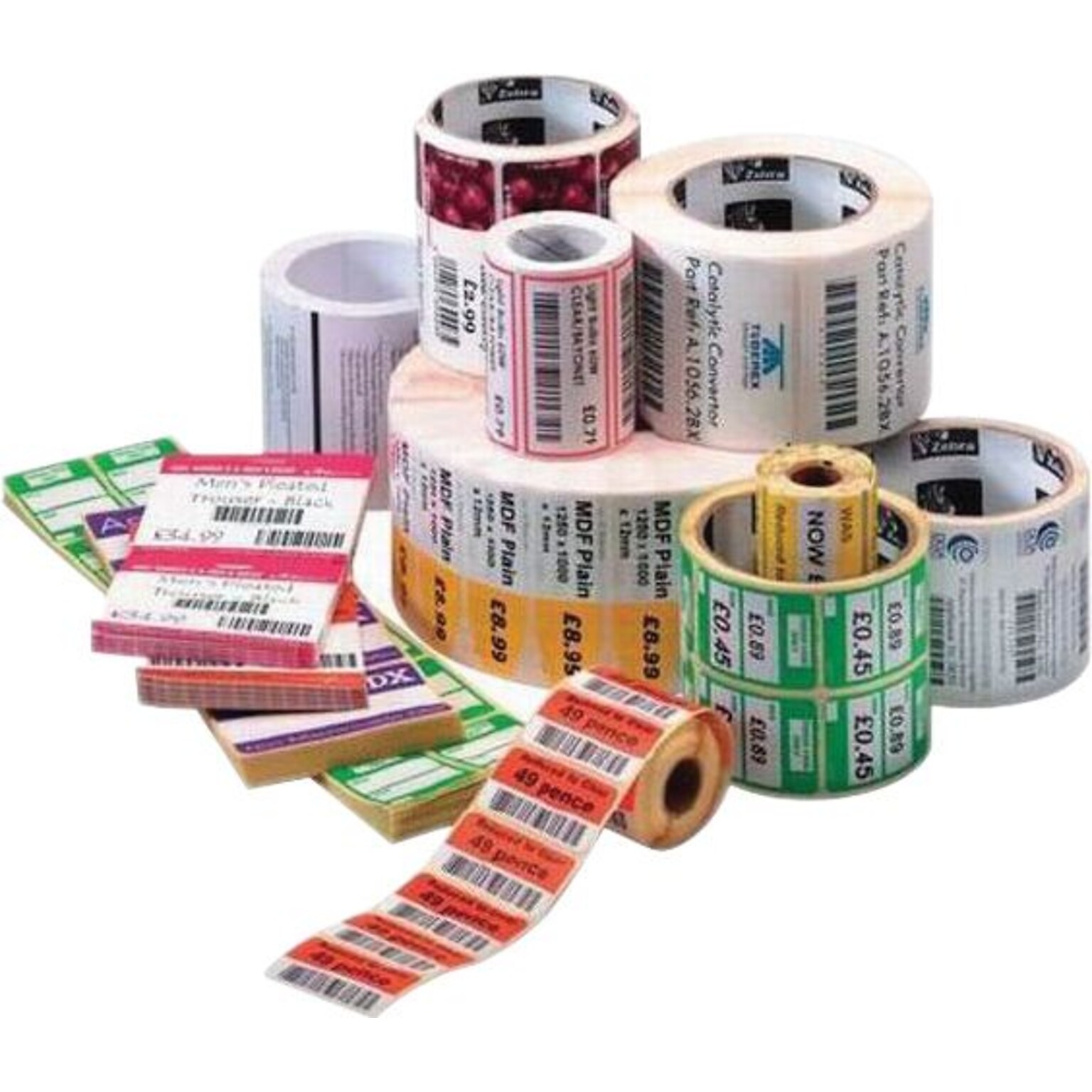 Zebra® Z-Select® 10010052 4000D Paper Thermal Transfer Perforated Label, Removable, White, 1(H) x 2 3/8(W)