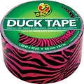 Duck® Brand Fun Duct Tape, Pink/Black Zebra, 1.88 x 10 Yards