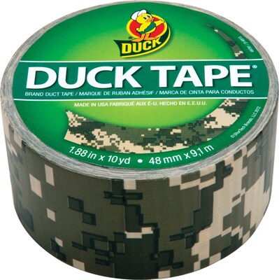Duck Tape® Brand Duct Tape, Digital Camo, 1.88 x 10 Yards