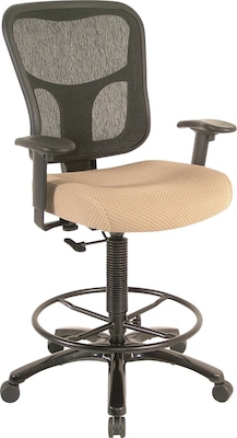 Tempur-Pedic® TP8200 Ergonomic Fabric Mid-Back Drafting Stool, Beige