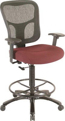 Tempur-Pedic® TP8200 Ergonomic Fabric Mid-Back Drafting Stool, Burgundy