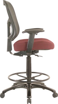 Tempur-Pedic® TP8200 Ergonomic Fabric Mid-Back Drafting Stool, Burgundy