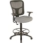 Tempur-Pedic Mid-Back Fabric Drafting Stool, Gray