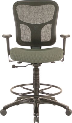 Tempur-Pedic® TP8200 Ergonomic Fabric Mid-Back Drafting Stool, Olive