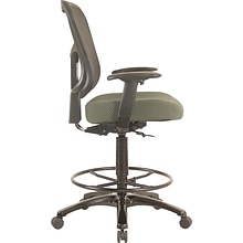 Tempur-Pedic® TP8200 Ergonomic Fabric Mid-Back Drafting Stool, Olive