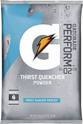 Gatorade® Perform™ Thirst Quencher Powder, Frost Glacier Freeze, 51-oz., Yields 6 Gallons, 14/Case
