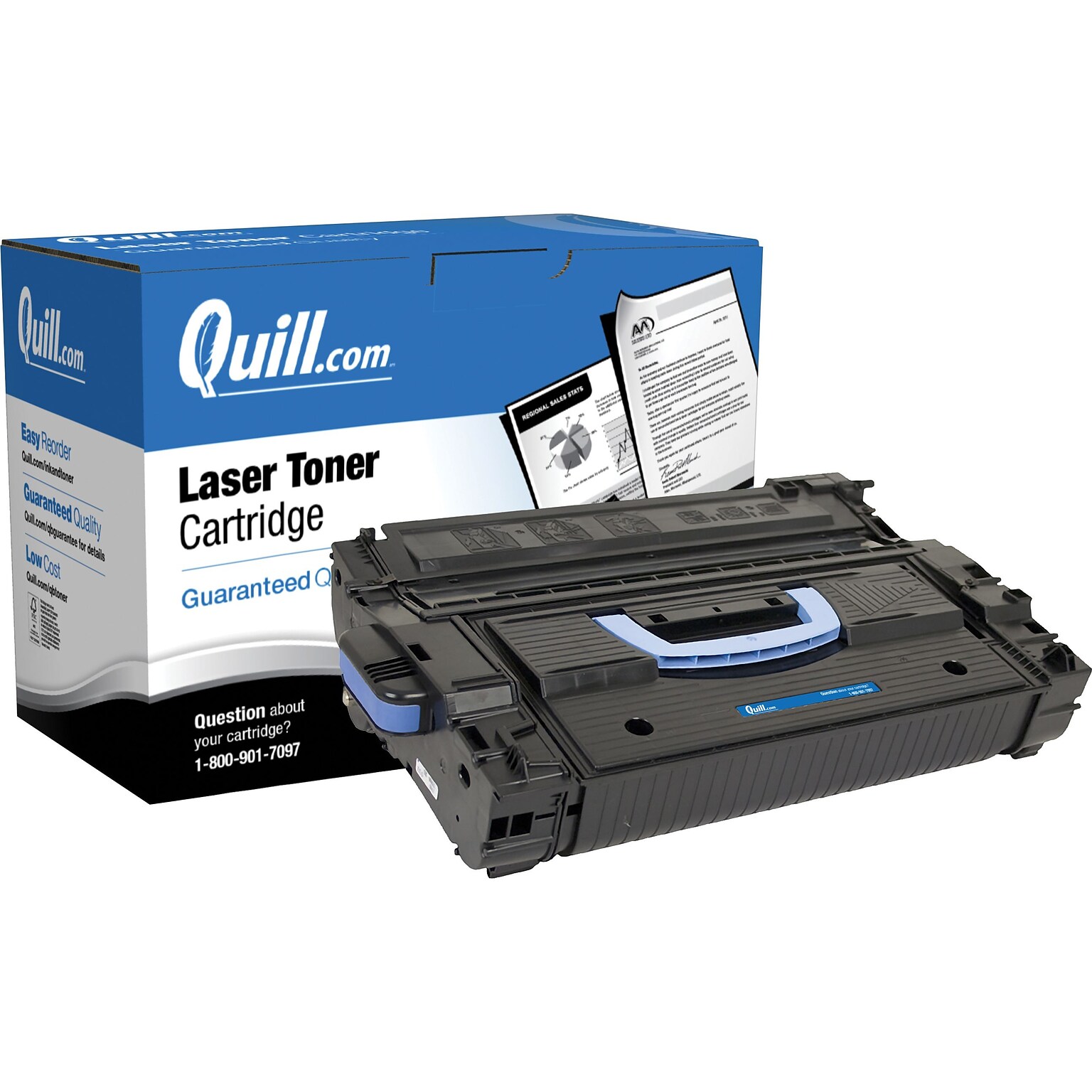Quill Brand® Remanufactured Black High Yield Toner Cartridge Replacement for HP 43X (C8543X) (Lifetime Warranty)