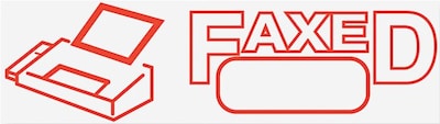 Accu-Stamp2® One-Color Pre-Inked Shutter Message Stamp, FAXED, 1/2 x 1-5/8 Impression, Red Ink (03