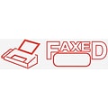 Accu-Stamp2® One-Color Pre-Inked Shutter Message Stamp, FAXED, 1/2 x 1-5/8 Impression, Red Ink (03