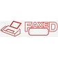 Accu-Stamp2® One-Color Pre-Inked Shutter Message Stamp, FAXED, 1/2" x 1-5/8" Impression, Red Ink (035583)