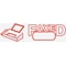 Accu-Stamp2® One-Color Pre-Inked Shutter Message Stamp, FAXED, 1/2 x 1-5/8 Impression, Red Ink (03
