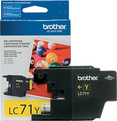 Brother LC71YS Yellow Standard Yield Ink Cartridge, Prints Up to 300 Pages
