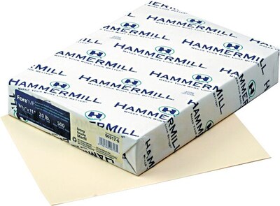 Hammermill® Recycled Colored Paper, 8 1/2 x 11, Ivory, 5000/Carton (103176)