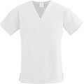 ComfortEase™ Ladies Two-pockets V-neck Scrub Tops, White, XS