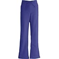 ComfortEase™ Ladies Drawstring and Elastic Waist Cargo Scrub Pants, Purple, Large, Reg Length