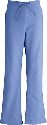 ComfortEase™ Ladies Drawstring and Elastic Waist Cargo Scrub Pants, Ceil Blue, Medium, Reg Length