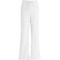 Medline ComfortEase Ladies Drawstring and Elastic Waist Cargo Scrub Pants, White, Medium, Reg Length