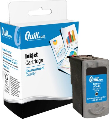 Quill Brand® Remanufactured Black Standard Yield Ink Cartridge Replacement for Canon PG-40 (0615B002