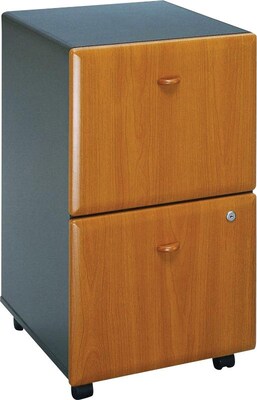 Bush Business Furniture Cubix Collection in Natural Cherry Finish; 2-Drawer File, Ready to Assemble