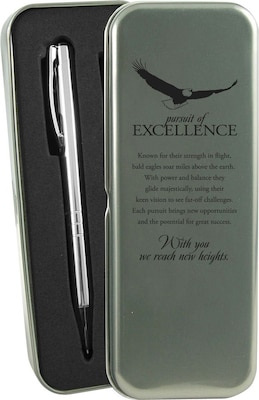 Baudville Pursuit of Excellence Silver Pen and Pencil Gift Set (1390269EGL31)