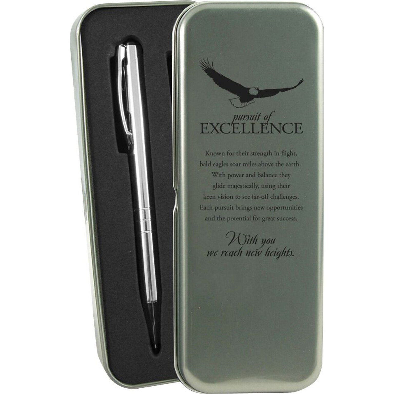 Baudville Pursuit of Excellence Silver Pen and Pencil Gift Set (1390269EGL31)