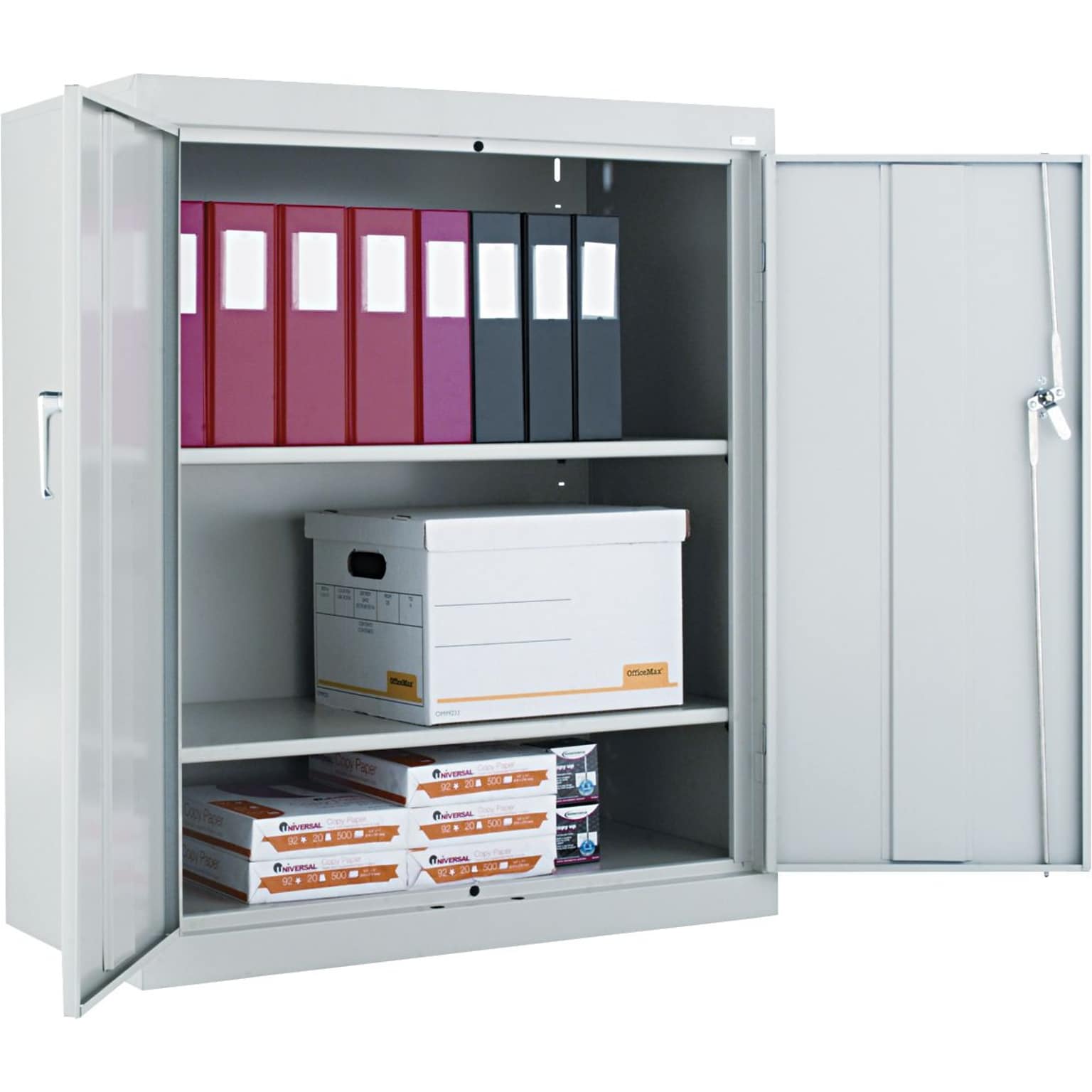 Alera® Steel Storage Cabinet; Assembled, 42Hx36Wx18D, Light Gray