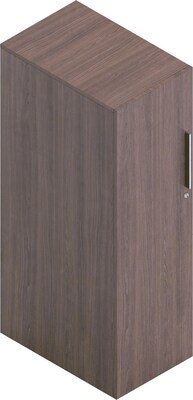 Global Princeton 52H Laminate Left Wardrobe Cabinet with Coat Rail, Winter Cherry (TDPN1552WDL-WCR)