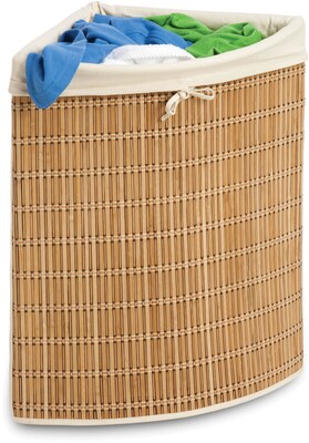Honey Can Do Bamboo Wicker Corner Hamper