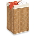 Honey Can Do Square Wicker Bamboo Hamper with Hamper Bag (HMP-01620 )