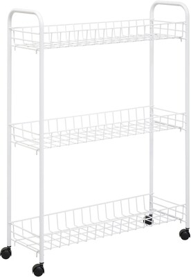 Honey Can Do 3-Tier Laundry Cart, White (CRT-01149)