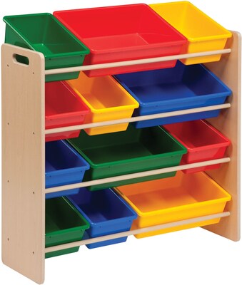 Honey Can Do Kids 259.09 Qt. Open Lid Storage Organizer, Assorted Colors (SRT-01602)