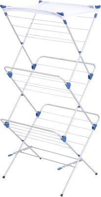 Honey-Can-Do 3-Tier Steel Drying Rack, Silver (DRY-01105)