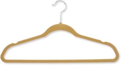 Honey Can Do 20 Pack Velvet Touch Suit Hanger, Camel, 20/Pack