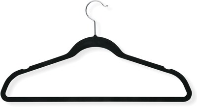 Honey Can Do Velvet Touch Suit Hangers, Black, 50/Pack (HNG-01884)