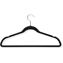 Honey Can Do Velvet Touch Suit Hangers, Black, 50/Pack (HNG-01884)