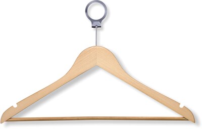 Honey Can Do 24 Pack Hotel Suit Hangers, Maple, 24/Pack