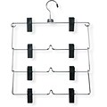 Honey Can Do Four-Tier Fold Up Metal Clothes Hanger, Black/Silver, 2/Pack (HNG-09025)