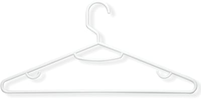 Honey Can Do 60-Pack Plastic Tubular Hangers, White, 60/Pack