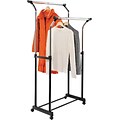 Honey Can Do Flared Double Garment Rack, Black