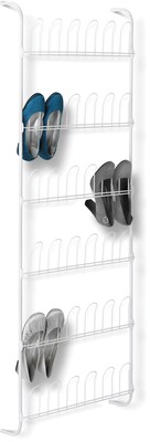 Honey Can Do 18 pair Odd Shoe Rack, White